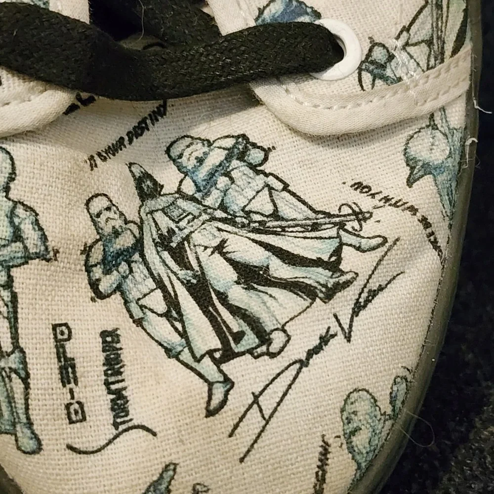 Toms Star Wars Boba Fett Mens Size 10 Lace Shoes Black Sole‎